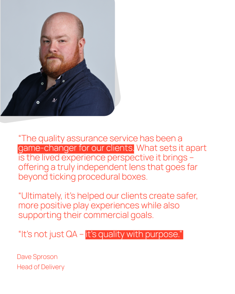 Dave Sproson on our QA provision